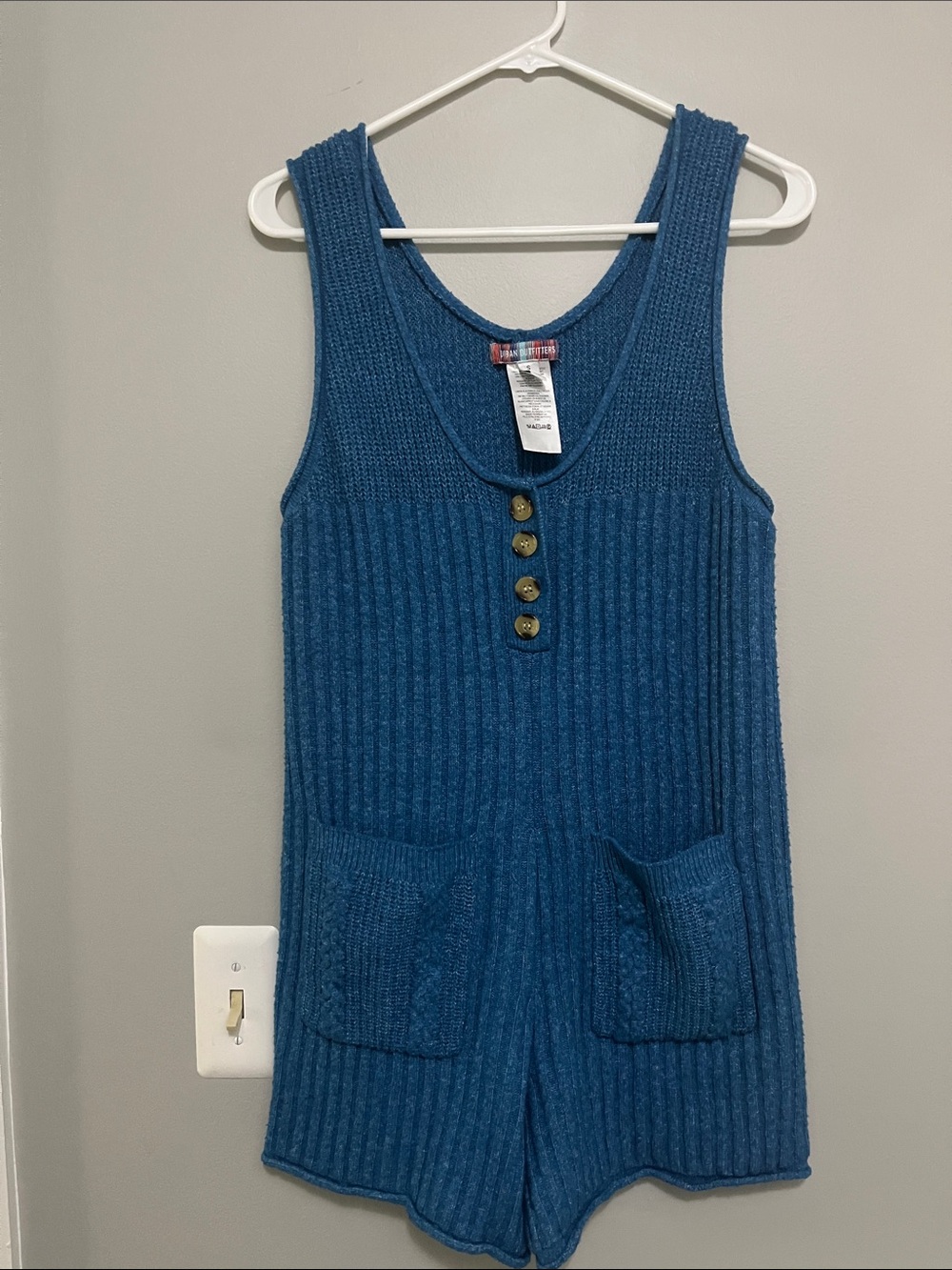 NWOT Urban Outfitters Knit Blue Romper